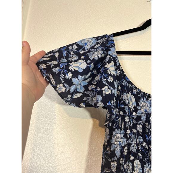 Vineyard Vines Women's Plus Size XXL Blue Floral Ellen Flutter Sleeve Maxi Dress - Picture 5 of 9